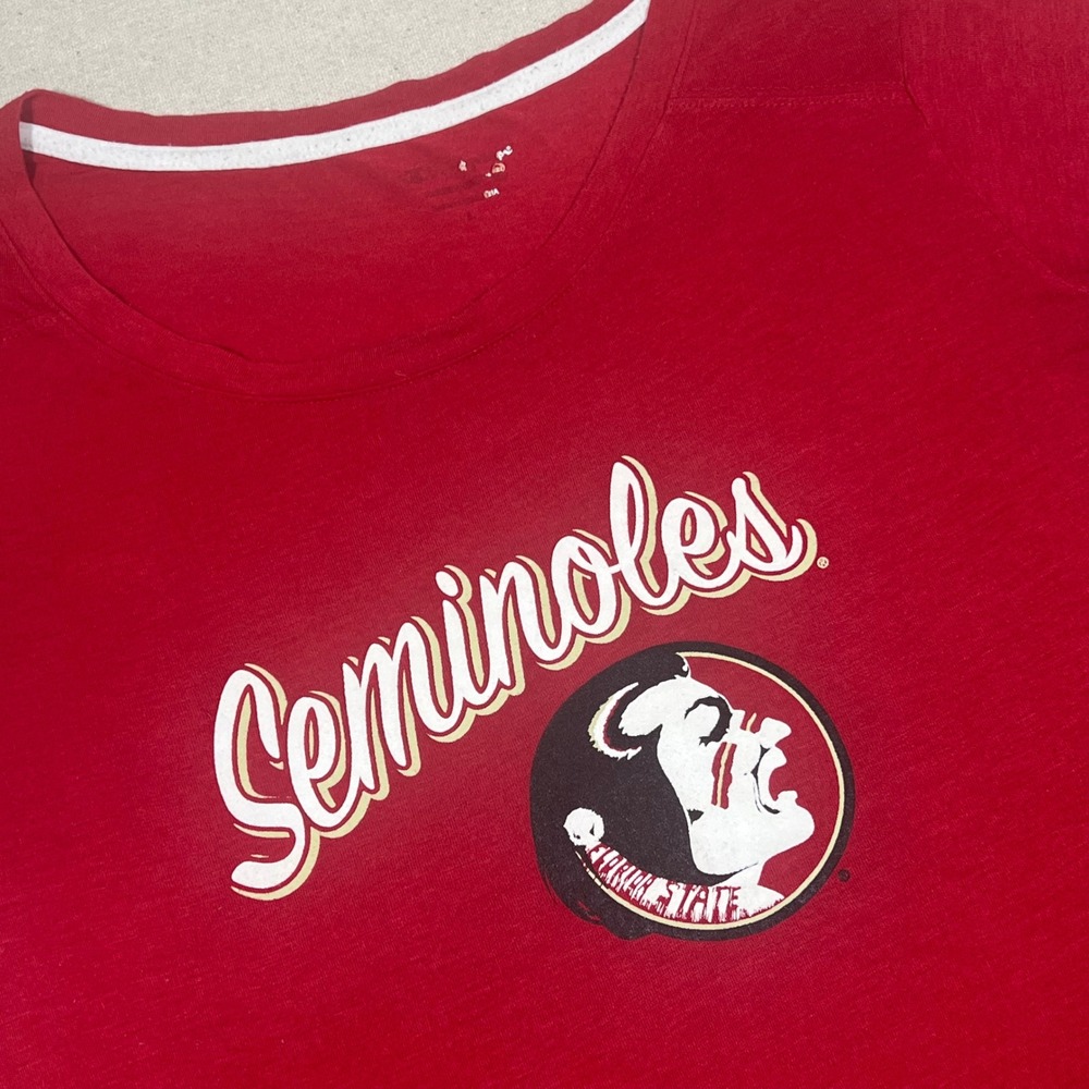 Florida State Seminoles T Shirt Champion‎ NCAA Football College Tee Red L